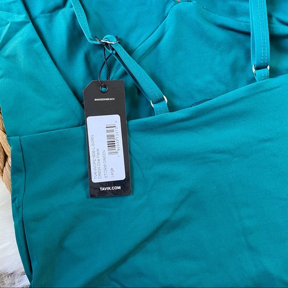 Tavik // Revolve Drew One Piece Swimsuit Storm Grn - Picture 8 of 8